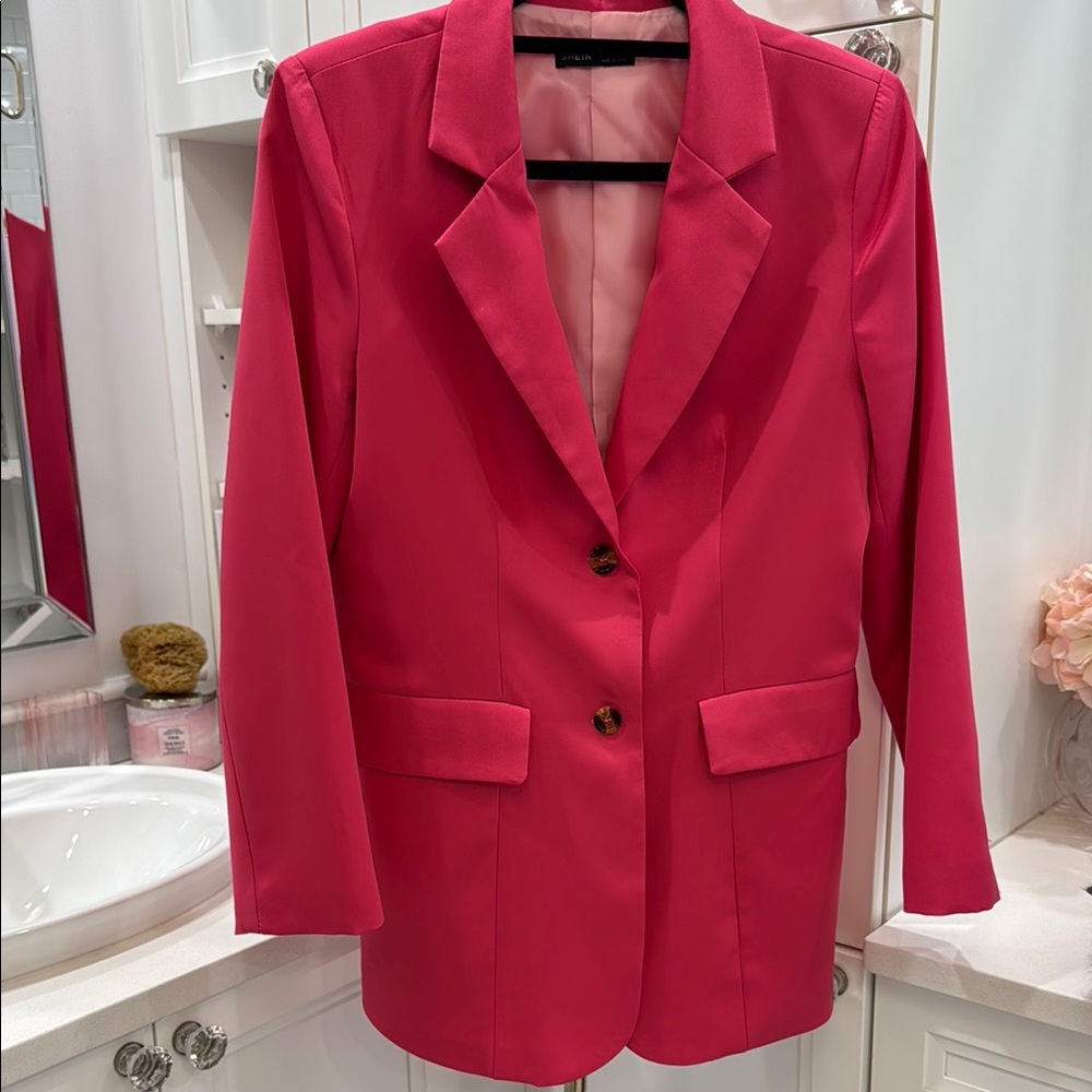 SHEIN Pink Blazer Suit Jacket